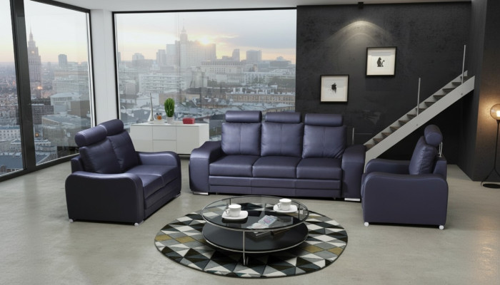 Design Sofa 3 Sitzer Relax Sofas Polster Moderne Dreisitzer Couch 100% Vollleder