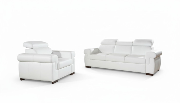 Echtleder Sofagarnitur 3+2 Sitz Modernes Sofa Couch Design Polster Garnitur