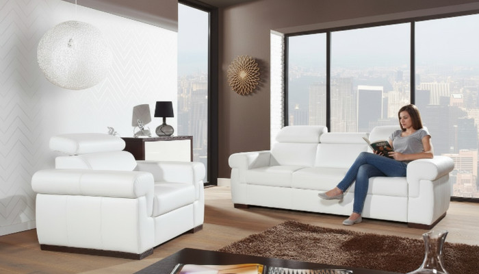 Sofa 3 Sitzer Design Sofas Polster Couchen 100% Leder Relax Moderne