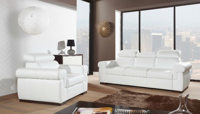 Sofa 3 Sitzer Design Sofas Polster Couchen 100% Leder Relax Moderne