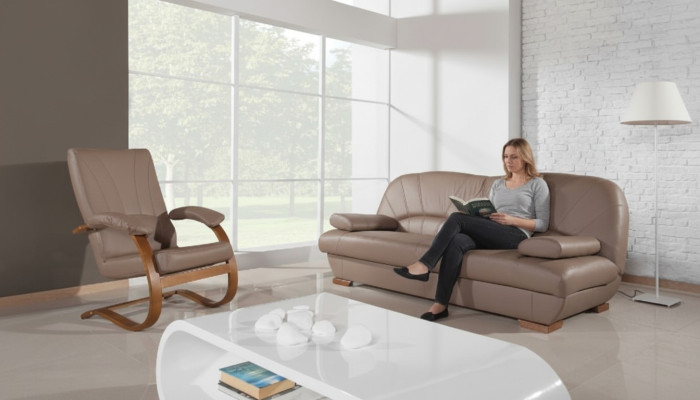Sofa 3 Sitzer Design Sofas Polster Couchen Leder Moderne Relax Dreisitzer
