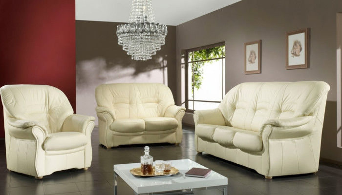 Sofa 3 Sitzer Design Sofas Polster Couchen Leder Relax Deko Moderne Sitz