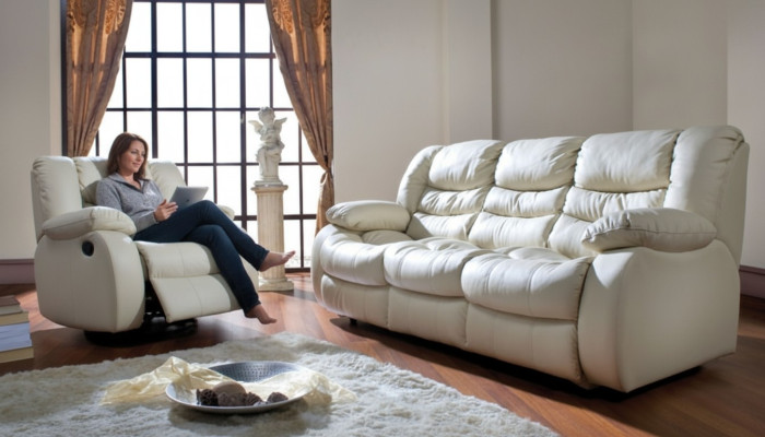 Verstellbare Sofagarnitur Elektrische Fußstützen Leder Couch Sofa Kino