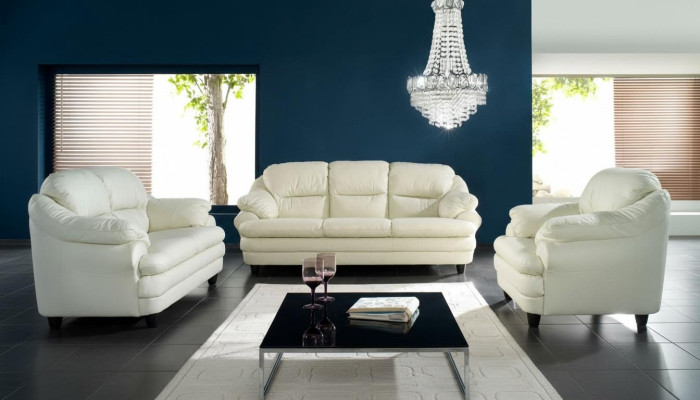 Kino Couch Dreisitzer Couch 3 Sitzer Polster Sofa Leder Sofas Couchen