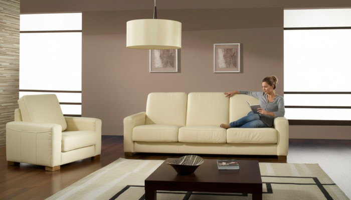 Sofagarnitur 3+1+1 Sitzer Set Design Sofas Polster Couchen Leder Relax Moderne