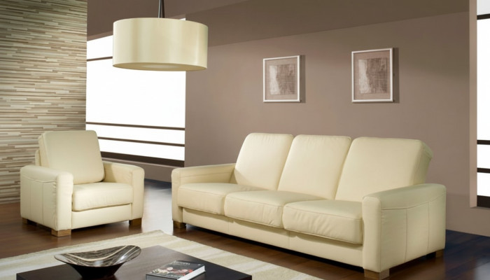 Klassische Dreisitzer Couch Ledersofa Couch Polster Sofa 3 Sitzer Leder