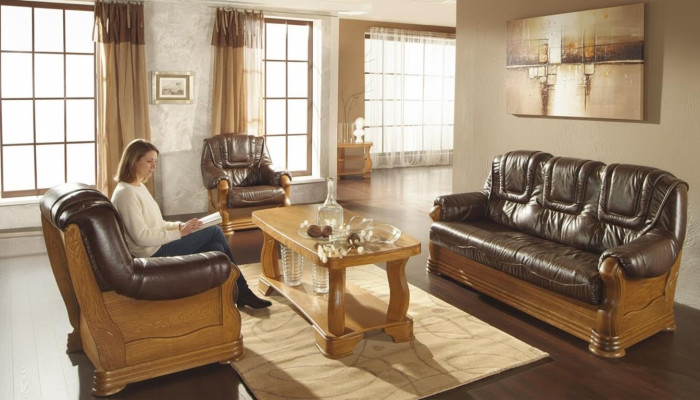 Klassische Dreisitzer Couch Couch Polster Sofa 3 Sitzer Leder Couchen