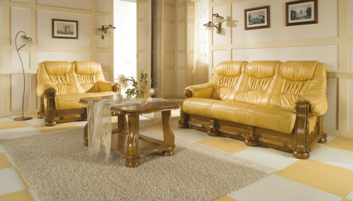 Sofagarnitur 3+1 Sitzer Klassischer Wohnlandschaft Sofas Couchen Polster