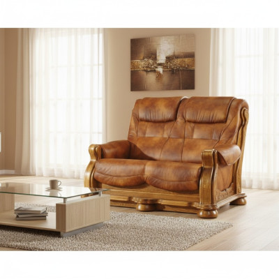 Zweisitzer Couch Klassische Ledersofa Polster Couch Sofa 2 Sitzer Leder
