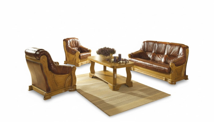 Klassische Zweisitzer Couch Ledersofa Neu Polster Sofa 2 Sitzer Leder