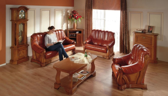 Sofagarnitur 3+1 Sitzer Klassischer Couchen Wohnlandschaft Polster Sofas
