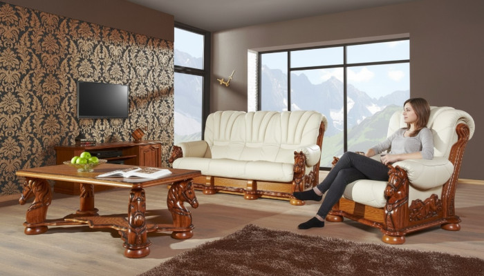 Klassische Zweisitzer Couch Sofas Polster Sofa 2 Sitzer Leder Deko Couchen