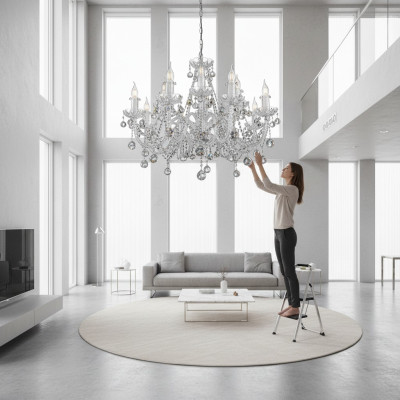Klassischer Decken Kronleuchter Leuchte Lampe Beleuchtung Kristall Neu Bohemia