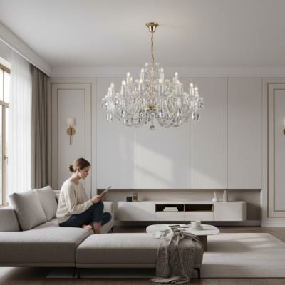 Klassischer Leuchte Lampe Decken Kronleuchter Beleuchtung Kristall Neu Bohemia