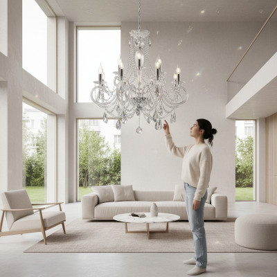 Bohemia Moderner Kronleuchter Leuchte Decken Lampe Leuchte Leuchter Kristall Neu