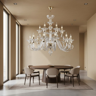 Bohemia Modernes Licht Deckenleuchten Kronleuchter Kristall Gold Lampe Kronleuchter