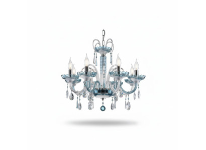 Design Kronleuchter Bohemia Decken Leuchte Blaue Kristall Lampe Lampen Leuchten