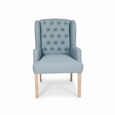Chesterfield Hellblaue Stühle Stilvolle Sessel Hotel Einrichtung Polster Stuhl 6-er Set