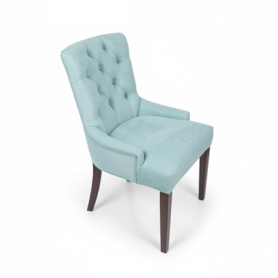 Moderne Hellblaue Chesterfield Stuhlgarnitur Designer Lehnstühle Luxuriöse Sitzmöbel
