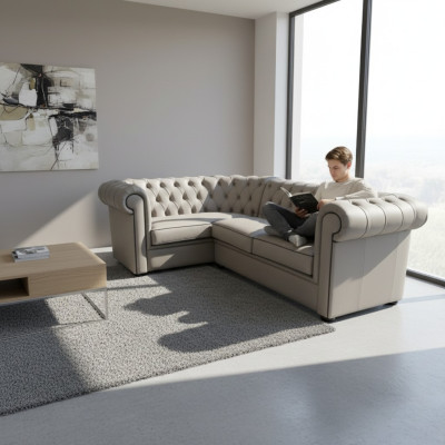 Ecksofa Chesterfield Polster Sofa Eckgarnitur Polster Sitze Ecke Sofas 