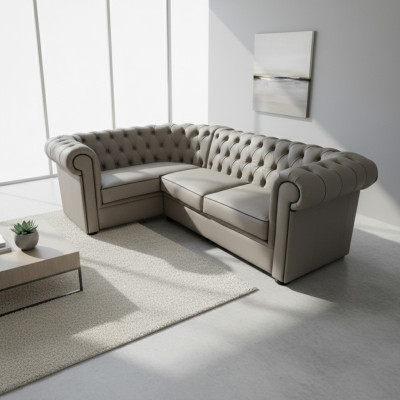 Ecksofa Chesterfield Polster Sofa Eckgarnitur Polster Sitze Ecke Sofas 