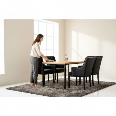 Tisch Esszimmertisch Küchen Moderner Ausziehbarer Holztisch Holz Tische