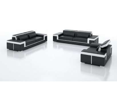 Design Leder Sofa Couch Polster Sofas Couchen Dreisitzer 3er Wohnzimmer Sitz Neu