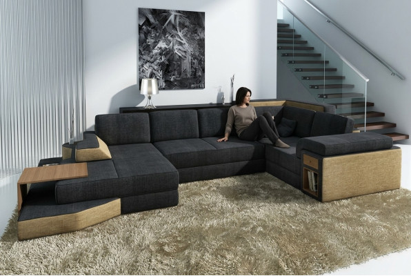Luxuriöses Ecksofa für Wohnzimmer in U-Form Entdecken Sie ein großartiges Design