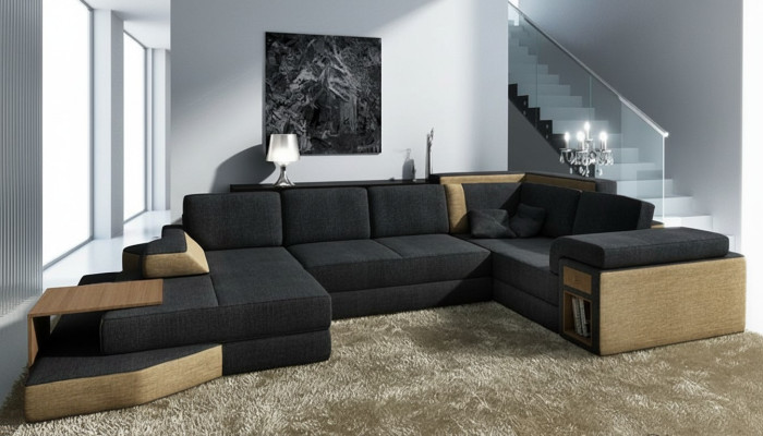 Luxuriöses Ecksofa für Wohnzimmer in U-Form Entdecken Sie ein großartiges Design