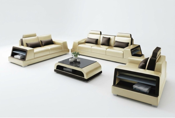 Multifunktions Couch Relax Sofa Leder Polster Dreisitzer Design 3er Neu Couchen