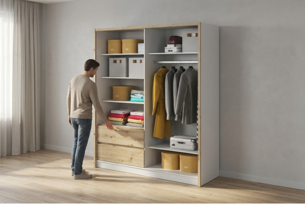 Mehrzweck Regale Schrank Garderobe Regal Aufbewahrungs Kleiderschränke 180cm Neu