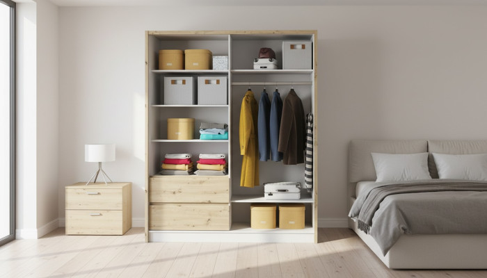 Mehrzweck Regale Schrank Garderobe Regal Aufbewahrungs Kleiderschränke 180cm Neu