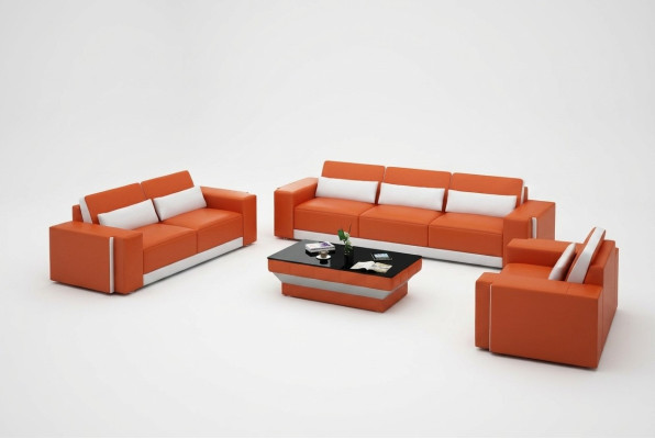Ledersofa mit USB,Couch Wohnlandschaft Sofagarnitur Sofa Garnitur Design Modern