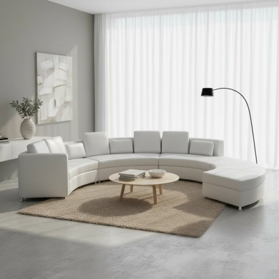 Ledersofa Couch Wohnlandschaft Ecksofa Eck Garnitur Design Modern Sofa USB A1102