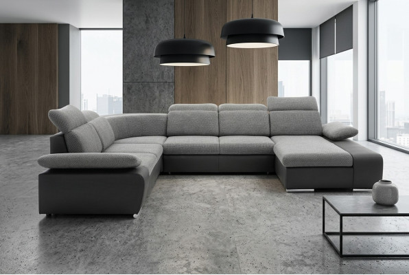 Ecksofa U-form Eckcouch Sofa Couchen Polster Schlaffunktion Couch