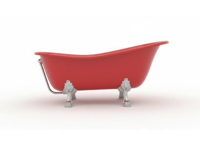Rote Designer Badewanne Freistehende Luxus Wanne in Rot Wannen Bad