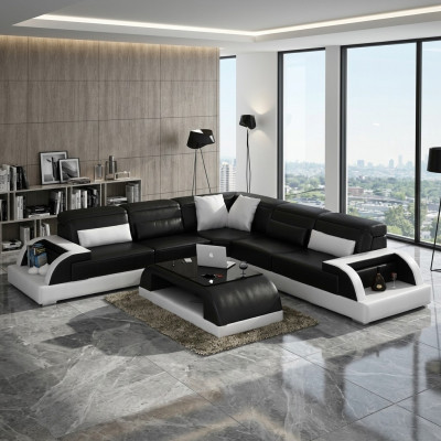 Wohnlandschaft Polster Ecke Eck Sofa mit USB Garnitur Ecksofa Couchen WetzlarC