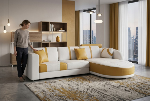 Couchgarnitur Modernes Sofa Sitzecke Leder Couch Polster Ecke Wohnlandschaft USB