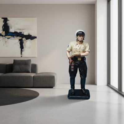 Dekoration Laden Polizist Highway Cop 105cm Statue USA Figur Skulptur Figuren