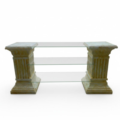 RTV Regal Säulen Säulen Skulpturen 130x29cm Statuen TV Wohnzimmer Regale Neu