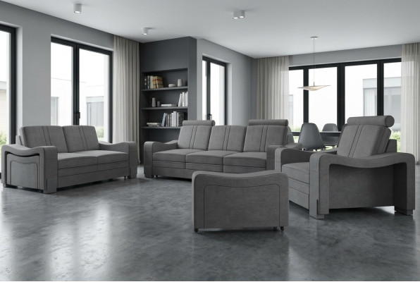 Garnitur Stoffsofa 3+2+1 Sofagarnitur Maßanfertigung Polster Sofa USB Textil