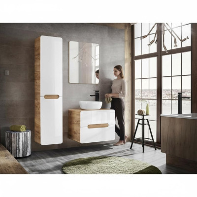 Design Badezimmer Möbel Bad Garnitur Schrank Waschbecken Beleuchtung