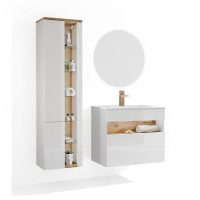 Design Badezimmer Möbel Bad 3 tlg. Set Garnitur Schrank Waschbecken