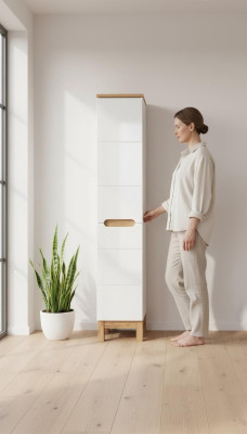 Hochschrank Badezimmer Regal Badschrank Badmöbel Regale Bad