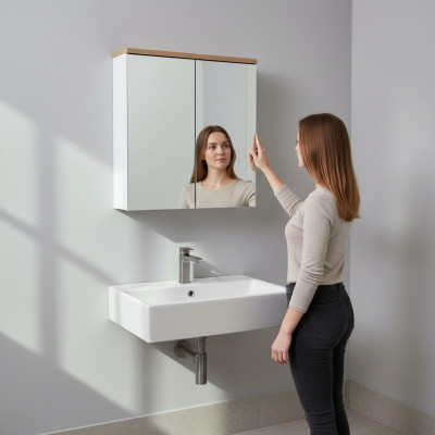 Spiegelschrank Badezimmerschrank Badspiegel 60x20x70 cm Schränke