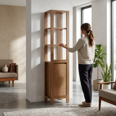 Badezimmerschrank Badmöbel Schrank Hochschrank Badschrank Regal