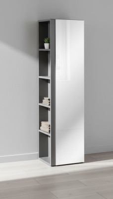 Badezimmer Hochschrank mit Spiegel Tür Regal Badschrank Badmöbel