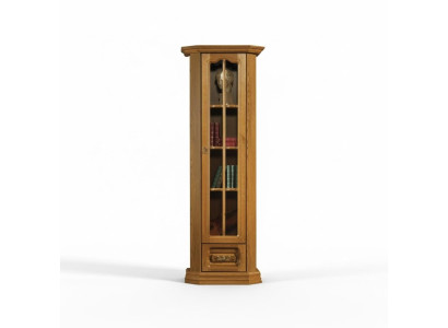 Landhaus Hochschrank Vitrine Schrank Holz Glas Schrank Vitrinen Schränke