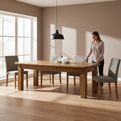 Esstisch Holz 300/500 cm XXL Tisch Big Tisch Konferenz Büro Personal Küchen