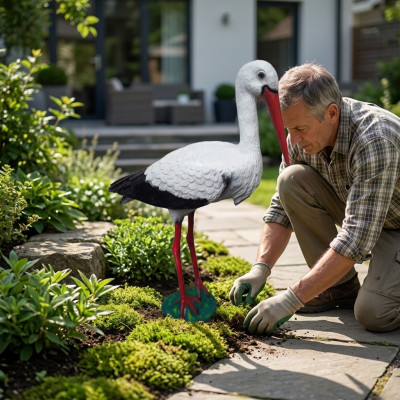 Abstrakter Storch Vogel Garten Dekoration Statue Neu Skulpturen Figuren Skulptur